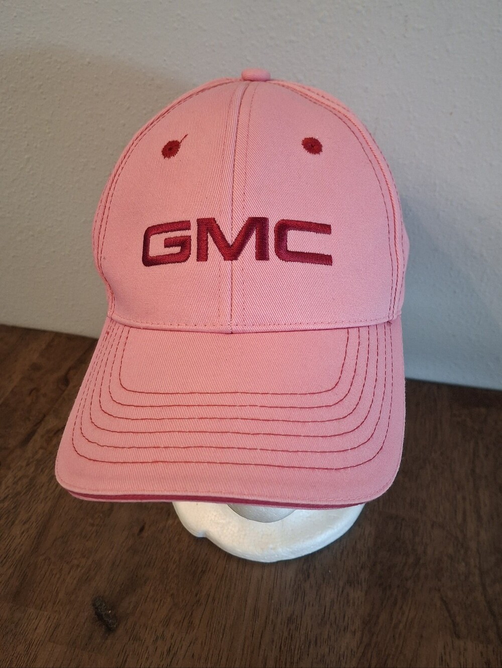 GMC Embroidered Pink Baseball Cap Velcro Strap Back